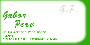 gabor pere business card