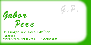 gabor pere business card